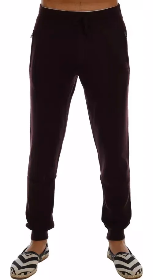 Dolce & Gabbana Purple Cashmere Gym Training Sport Pants
