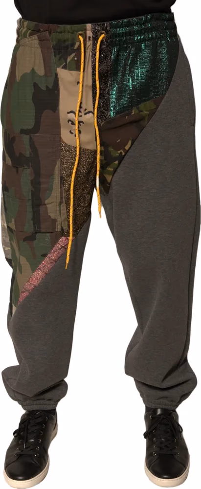 Dolce & Gabbana Multicolor Patchwork Cotton Jogger Sweatpants Pants