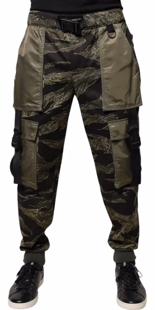 Dolce & Gabbana Green Cotton Jogger Cargo Pants