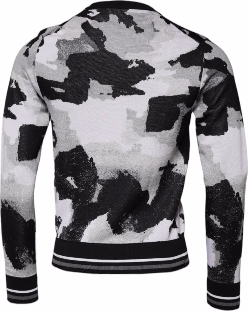 Dolce & Gabbana Multicolor Camouflage Crew Neck Men Pullover Sweater
