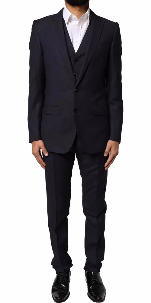 Dolce & Gabbana Black Fantasy MARTINI 3 Piece Formal Suit