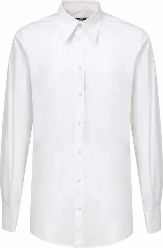 Dolce & Gabbana White Cotton Dress Shirt