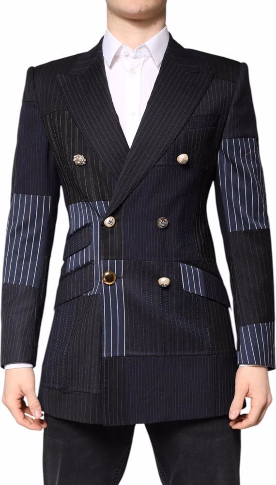 Dolce & Gabbana Multicolor Patchwork Jacket Coat Suit Blazer