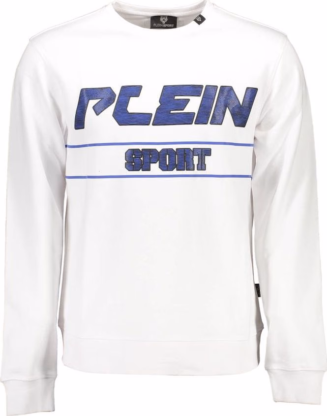 Plein Sport Bianco Cotton Men Sweatshirt