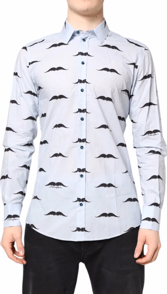 Dolce & Gabbana Light Blue Cotton MARTINI Formal Dress Shirt