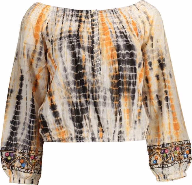 Desigual Beige Cotton Women T-Shirt