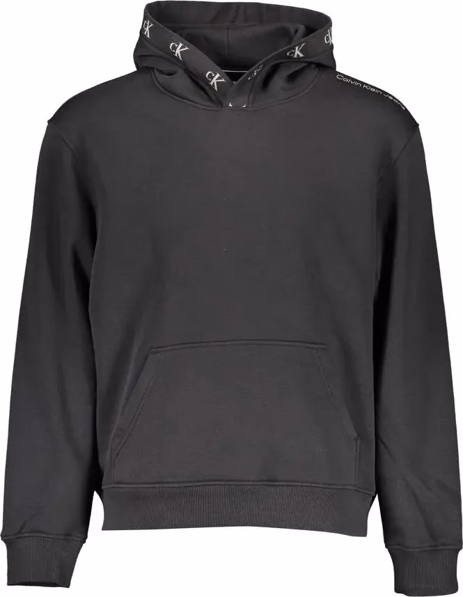 Calvin Klein Black Cotton Men's Sweatshirt with Hood