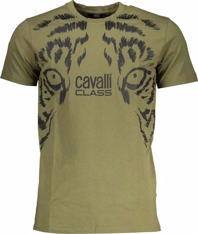 Cavalli Class Verde Cotton Men T-Shirt