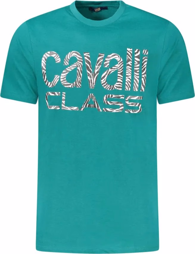 Cavalli Class Verde Cotton Men T-Shirt