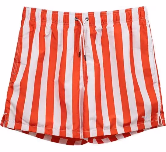 Emporio Armani Red Polyester Swim Shorts