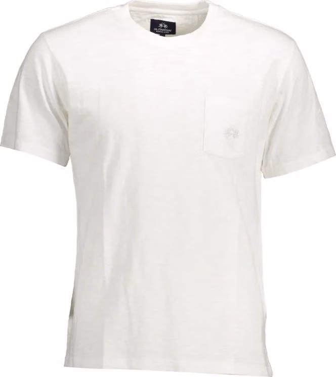 La Martina Bianco Cotton Men T-Shirt