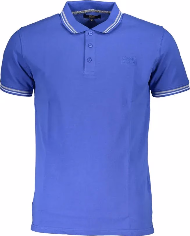 Cavalli Class Blu Cotton Men Polo