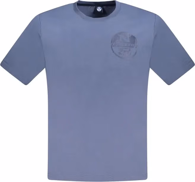 North Sails Blu Cotton Men T-Shirt