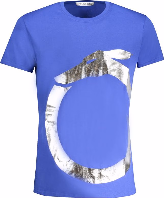 Trussardi Blue Cotton Men T-Shirt