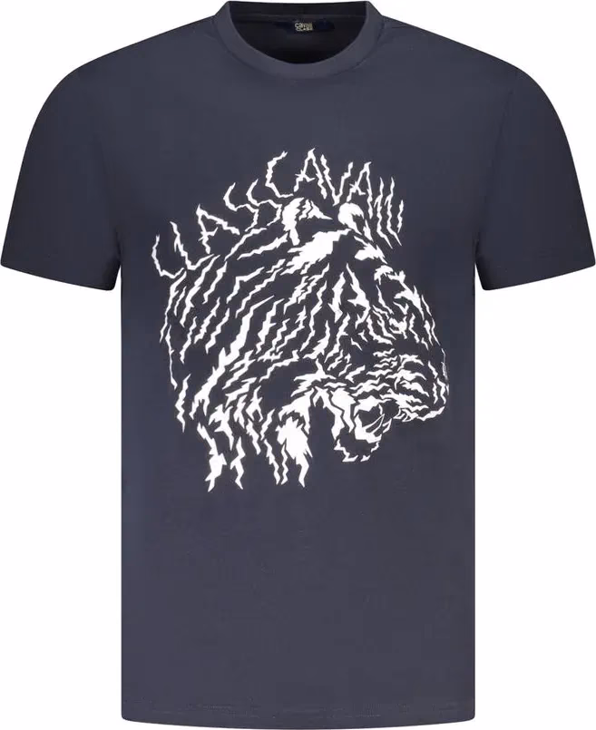 Cavalli Class Blue Cotton Men T-Shirt