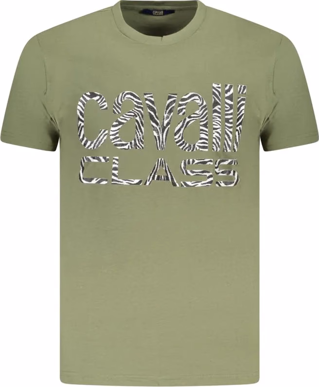 Cavalli Class Verde Cotton Men T-Shirt