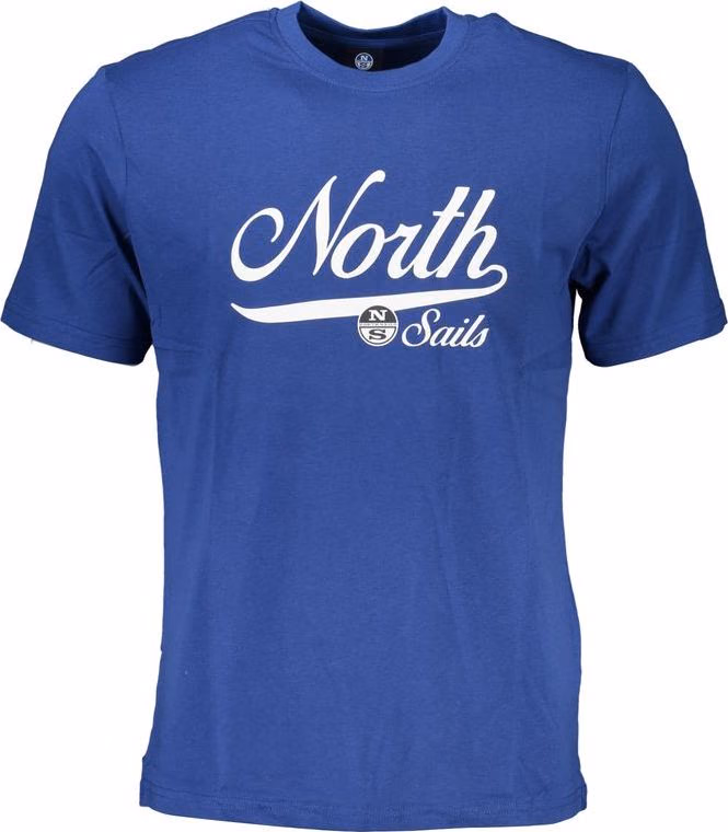 North Sails Blue Cotton Men T-Shirt