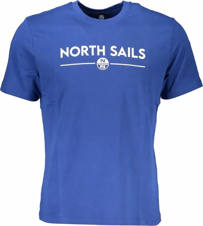 North Sails Blu Cotton Men T-Shirt