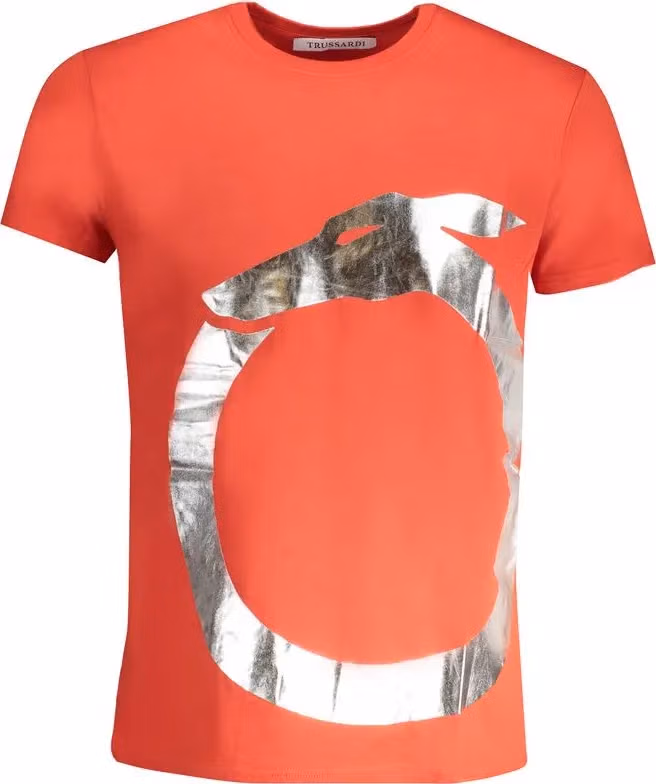Trussardi Rosso Cotton Men T-Shirt