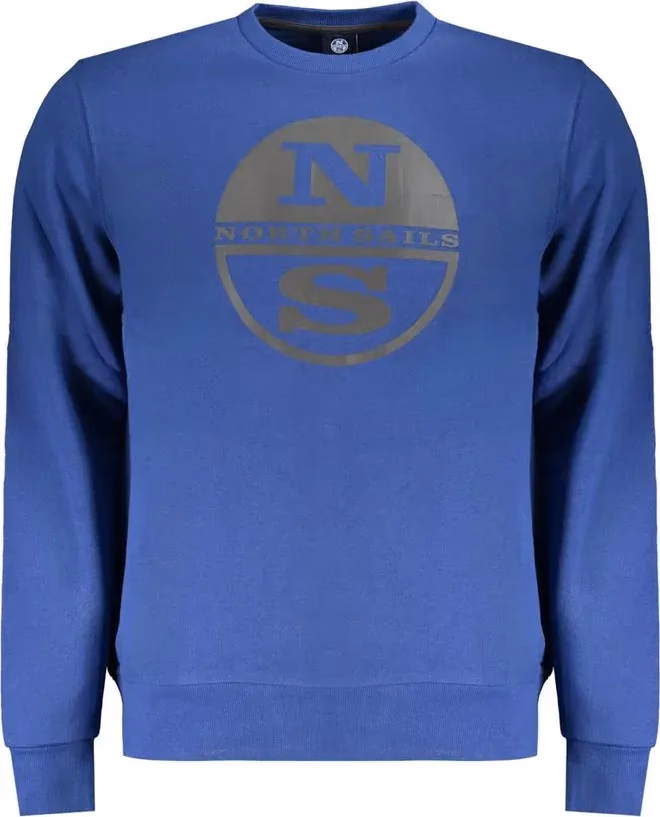 North Sails Blue Cotton Men Sweater