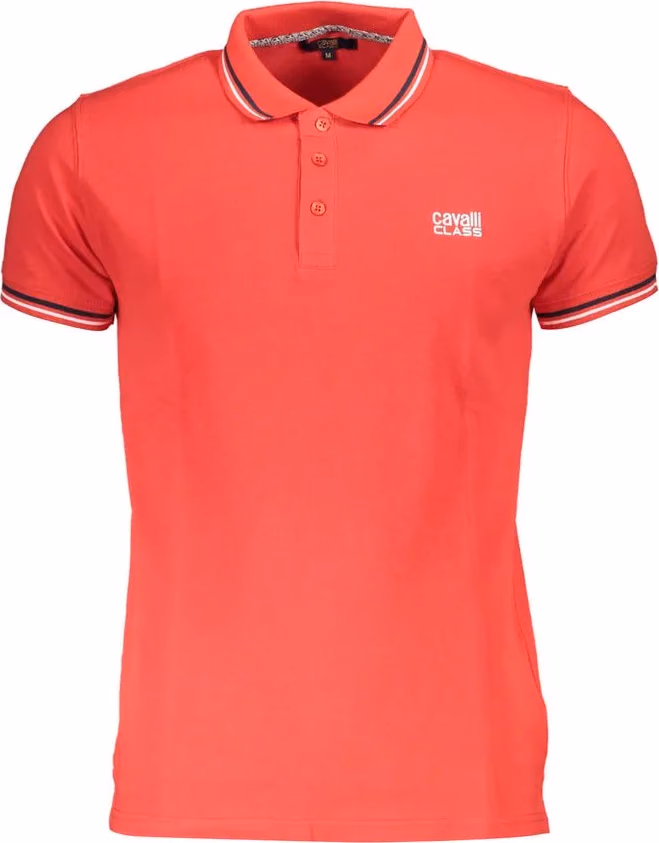 Cavalli Class Rosso Cotton Men Polo