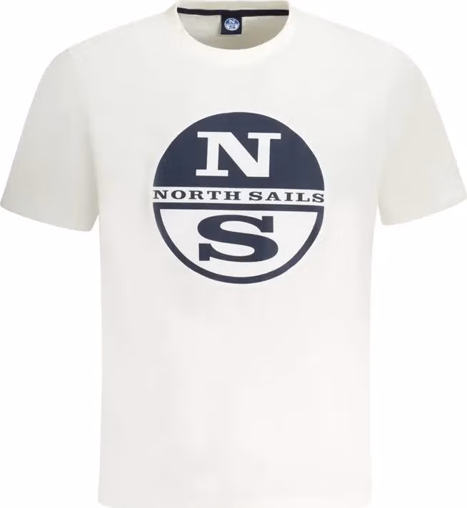 North Sails White Cotton Men T-Shirt