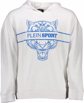 White Cotton Men's Hooded Sweatshirt