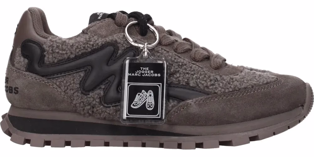 Marc Jacobs Gray Fur Chunky Sneakers