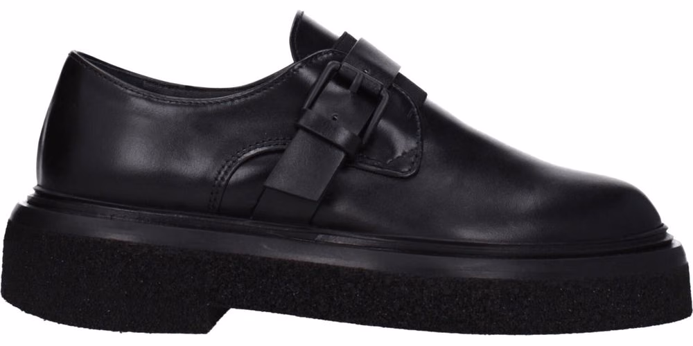 Max Mara Black Leather Oxfords And Derbies