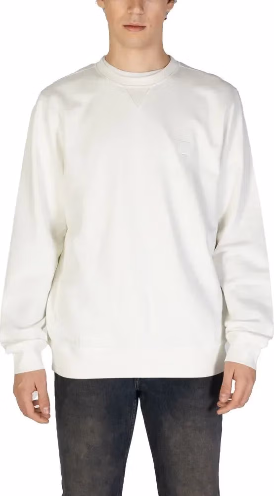 Hugo Boss White Cotton Sweatshirt