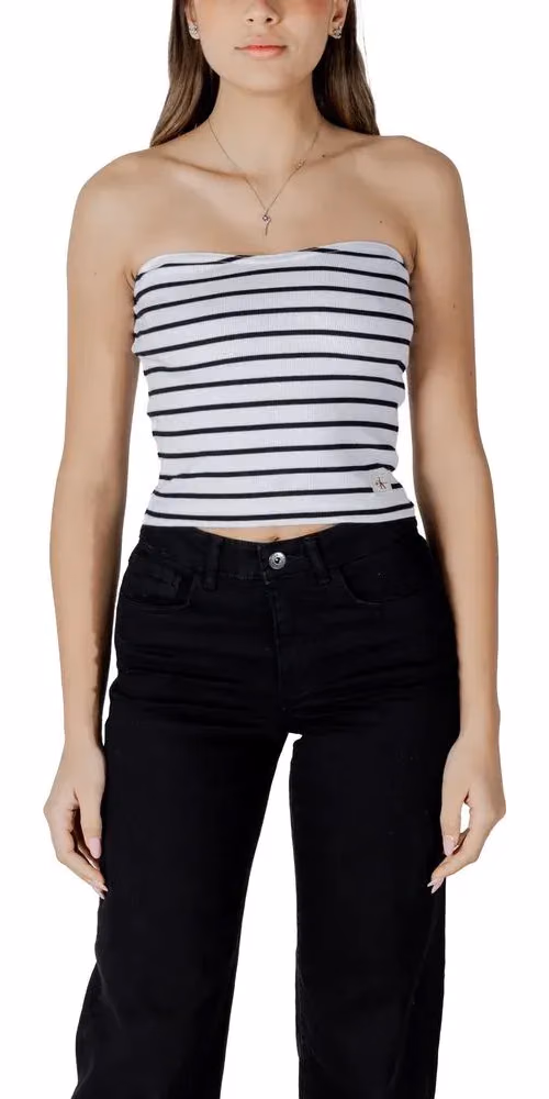 Calvin Klein Jeans White Recycled Cotton Top