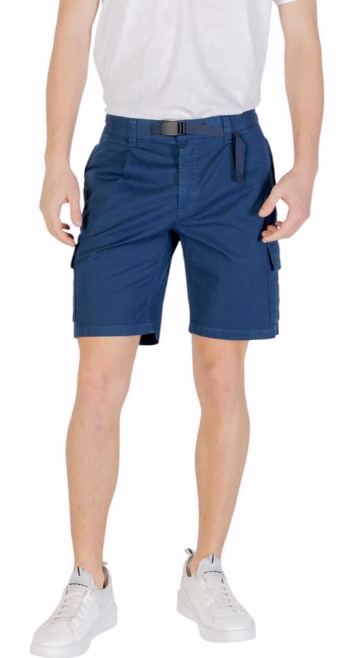 Hugo Boss Blue Cotton Bermuda Shorts