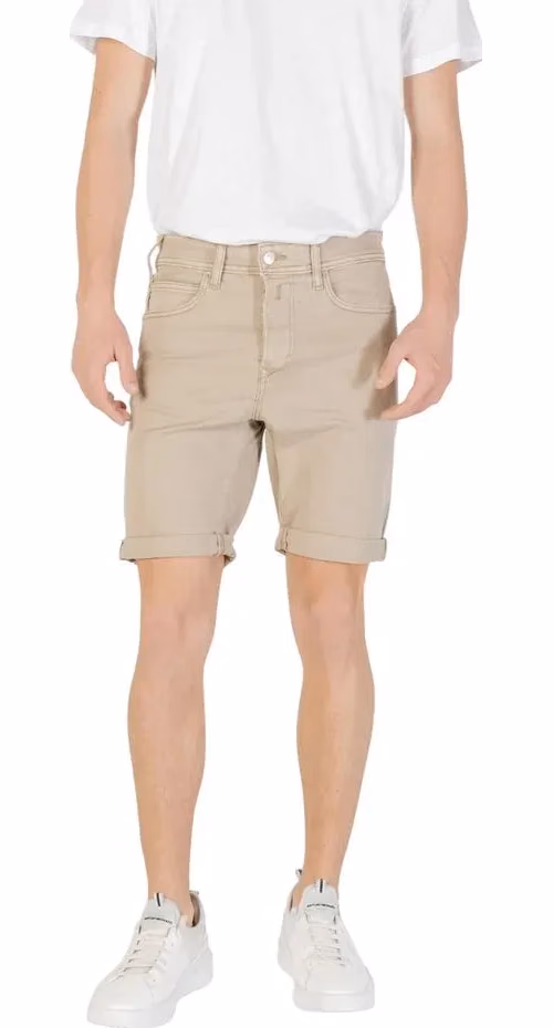 Replay Green Cotton Bermuda Shorts
