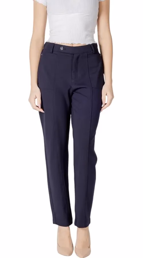 Street One Blue Viscose Casual Pants