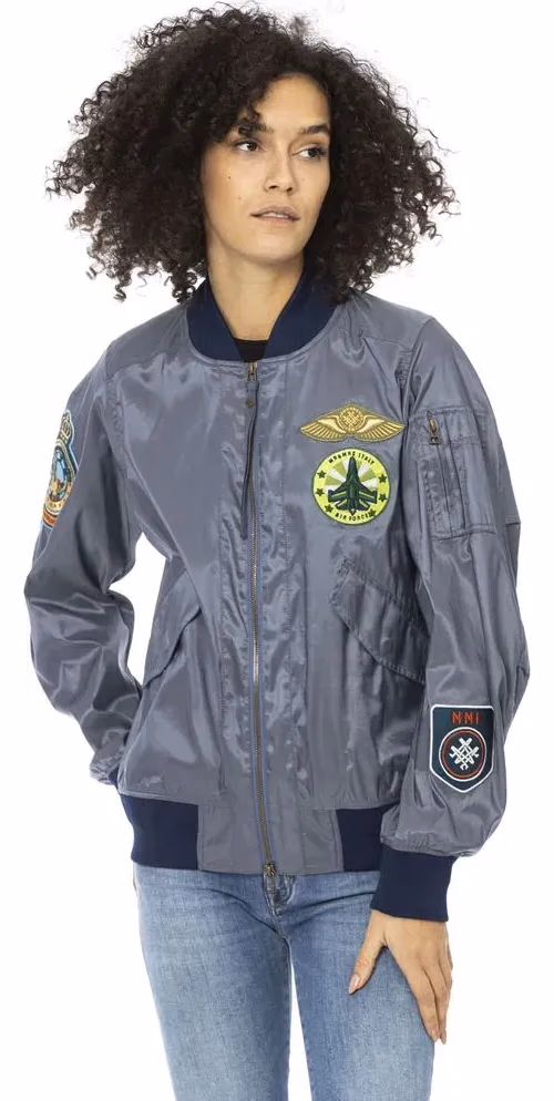 Mr&Mrs Italy Light Blue Polyamide Women Jacket