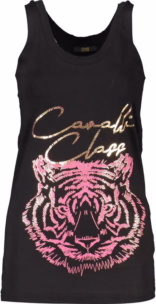 Cavalli Class Black Cotton Women's Tank Top