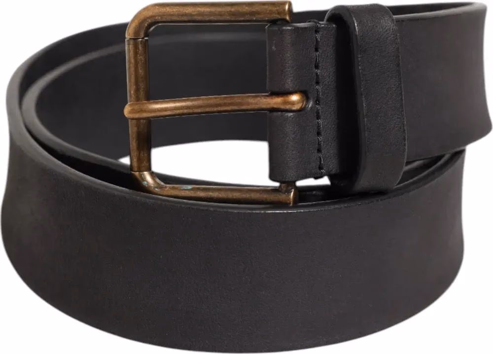 Dolce & Gabbana Black Leather Metal Buckle Classic Men Belt