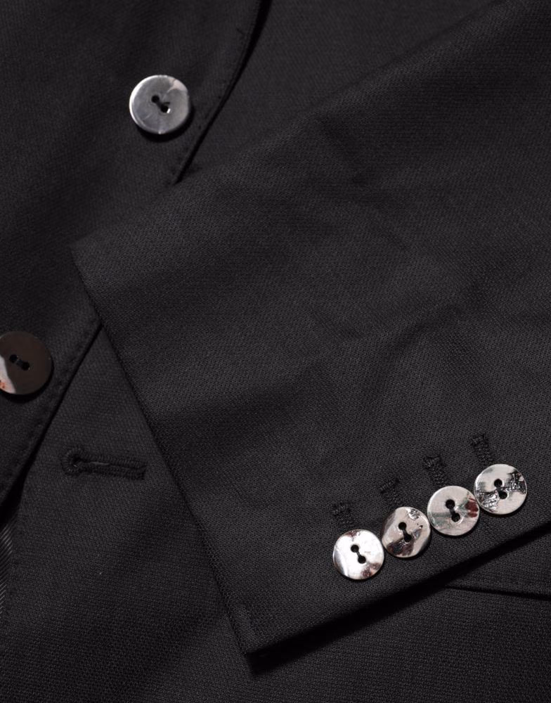 Dolce & Gabbana Dark Gray Single Breasted Men Coat MARTINI Blazer