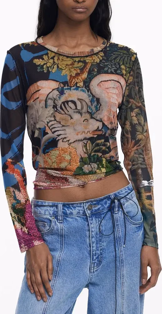 Desigual Black Polyester Women T-Shirt