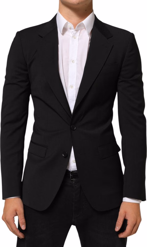 Dolce & Gabbana Black STAFF 2 Buttons Suit Jacket Blazer