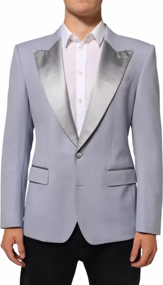 Dolce & Gabbana Gray Wool SICILIA 2 Buttons Men Suit Blazer