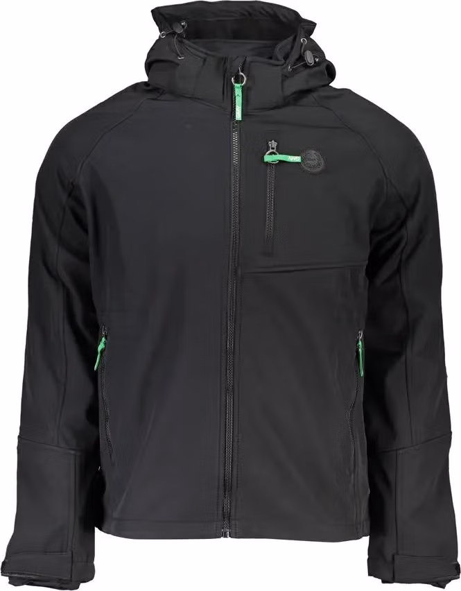 Gianmarco Venturi Black Polyester Men's Jacket
