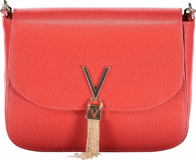 Mario Valentino Rosso Polyurethane Women's Bag With Removable Shoulder Strap
