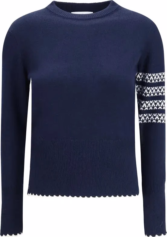 Thom Browne Blue Wool Oves Aries Sweatshirt